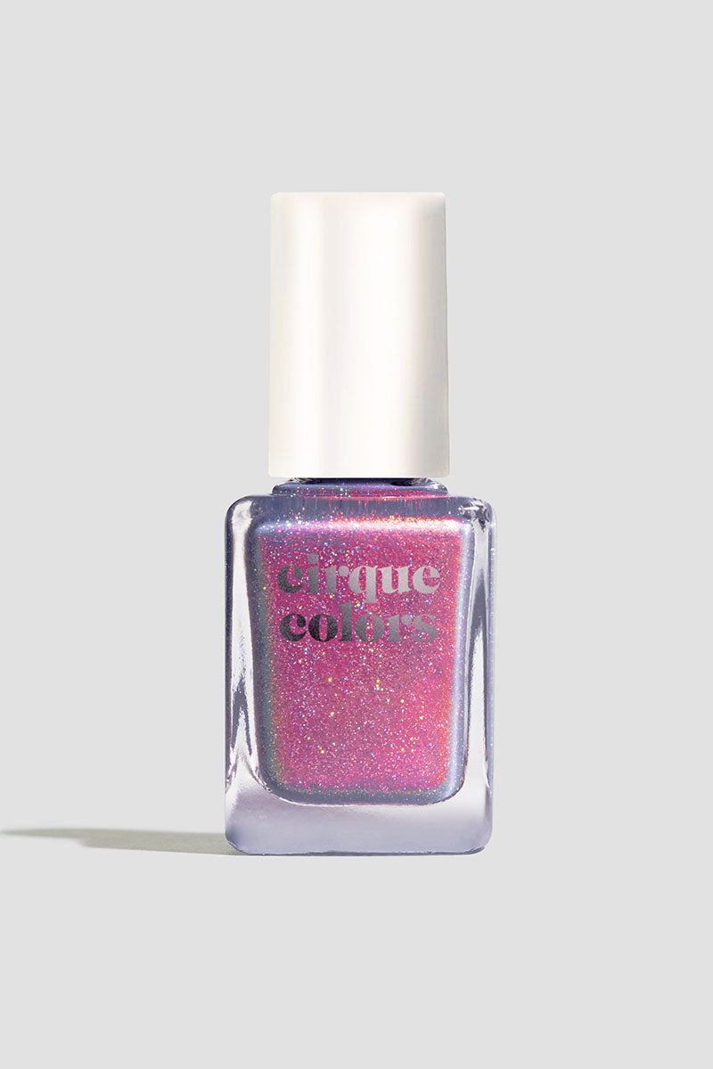 Blue Gray Shimmergraphic Nail Polish - Cirque Colors Raincheck