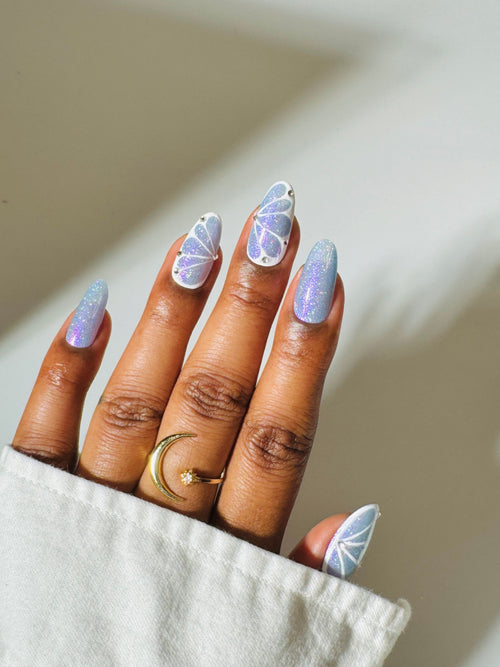 Brushedbyb butterfly nails using cirque colors