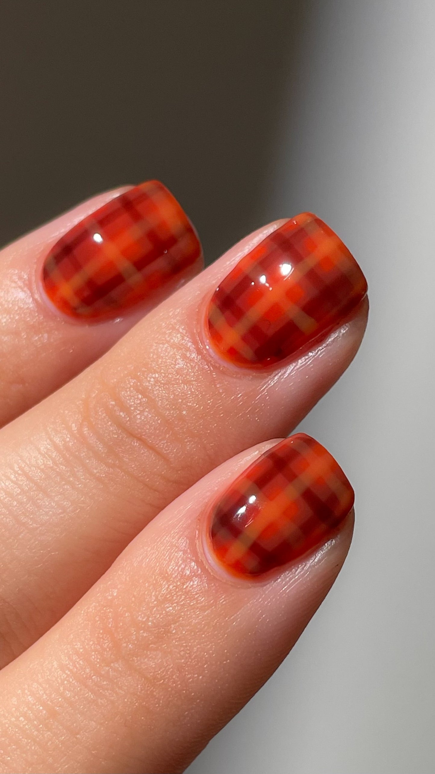 Fall Plaid Nail Art Set