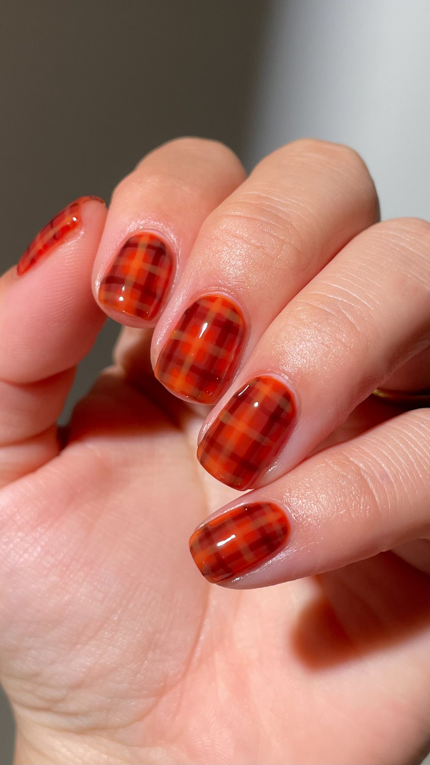 Fall Plaid Nail Art Set