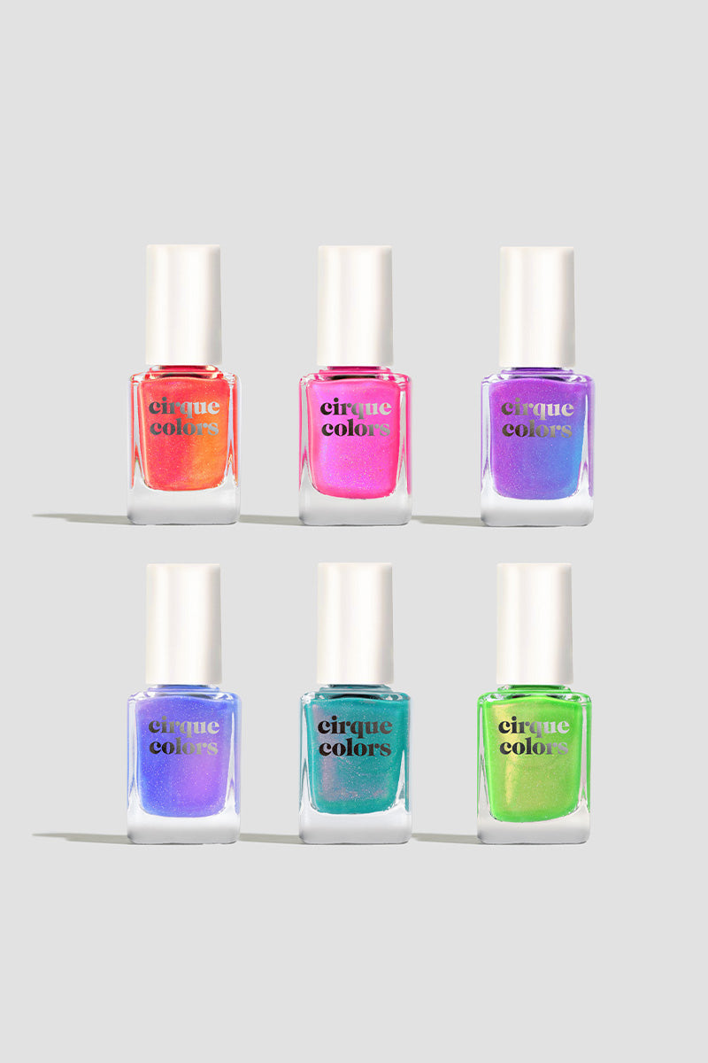 Neon Shimmer Nail Polish Set - Cirque Colors California Dreamin