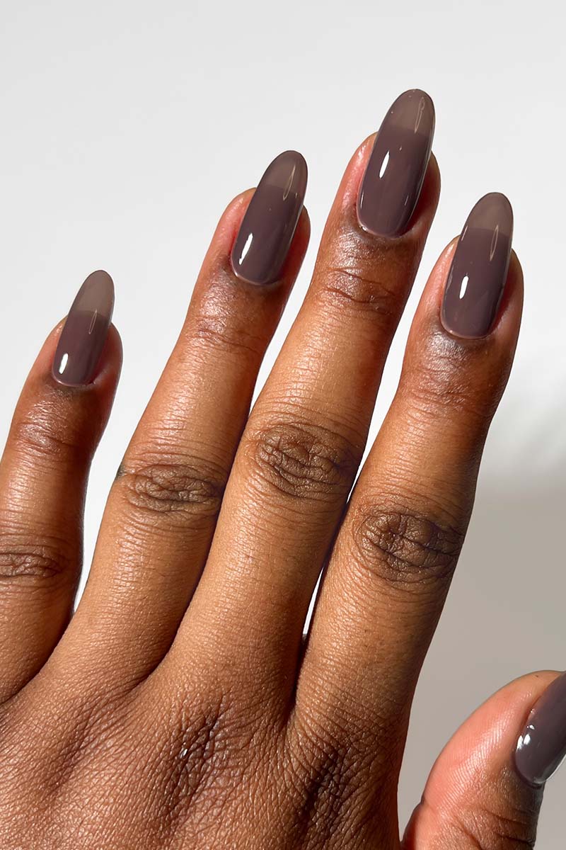 Dark Taupe Jelly Nail Polish - Cirque Colors Zen Jelly