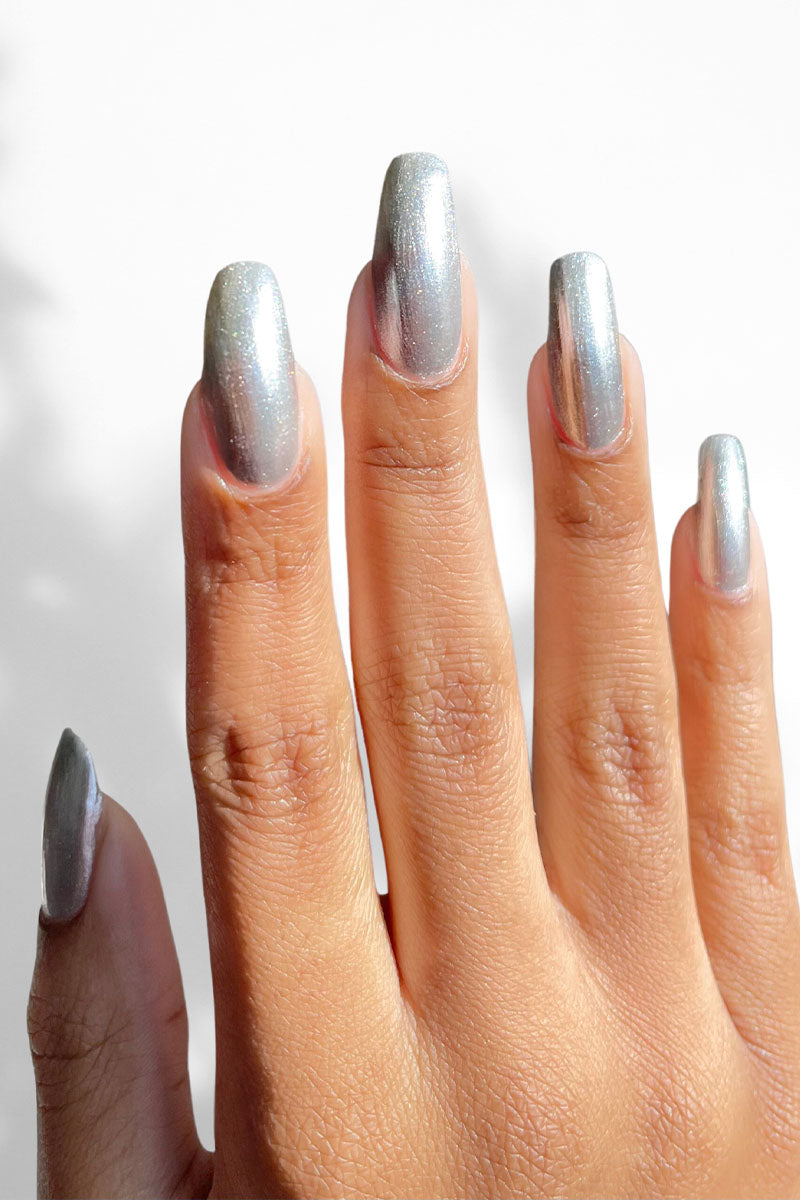 Metallic Silver Nail Polish - Cirque Colors Sterling