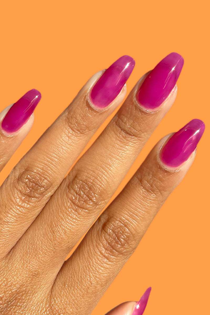 Dark Magenta Red Jelly Nail Polish - Cirque Colors Bitten Jelly