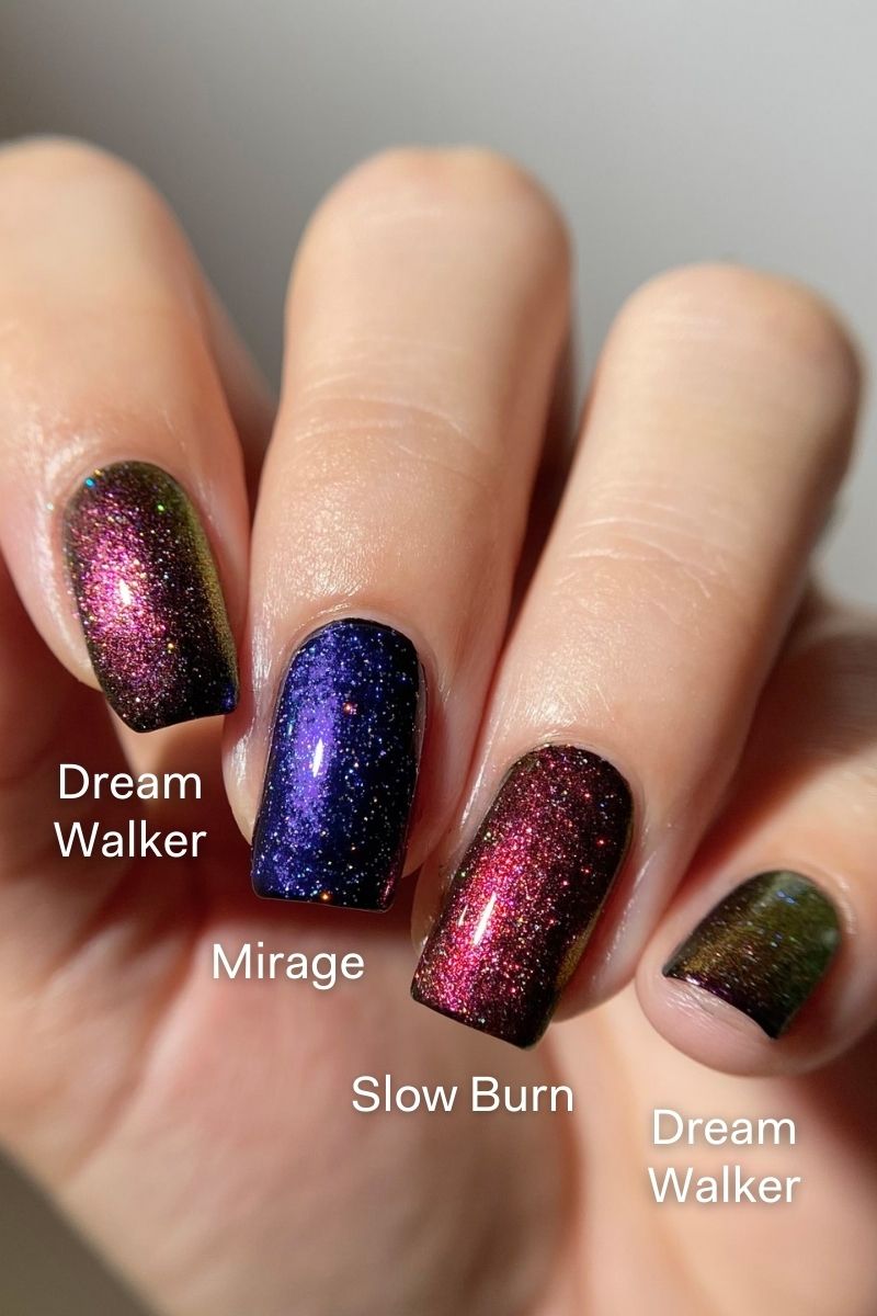 Blue Violet Aurora Shimmer Nail Polish Topper - Cirque Colors Mirage