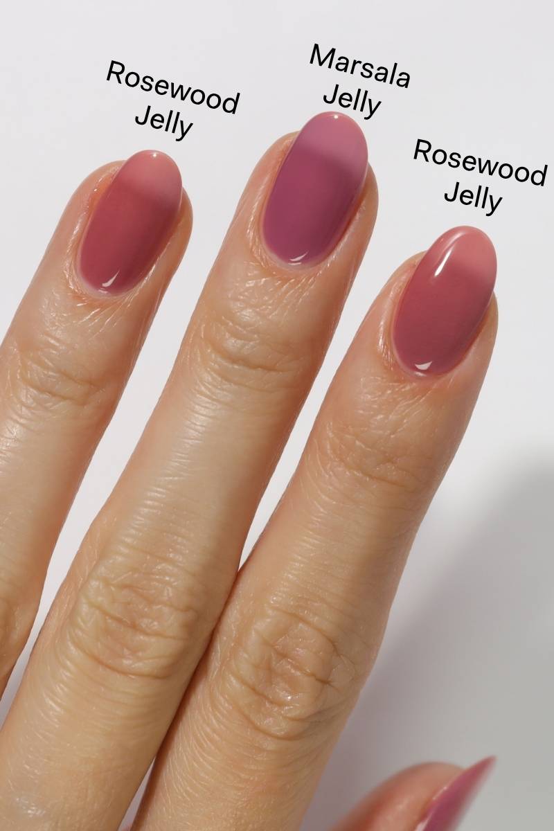 Pink Brown Jelly Nail Polish - Cirque Colors Rosewood Jelly