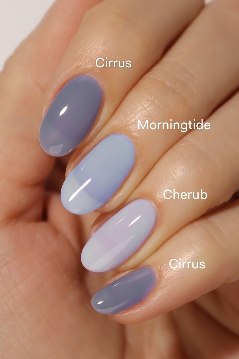 Dusky Periwinkle Sheer Crelly Nail Polish - Cirque Colors Cirrus