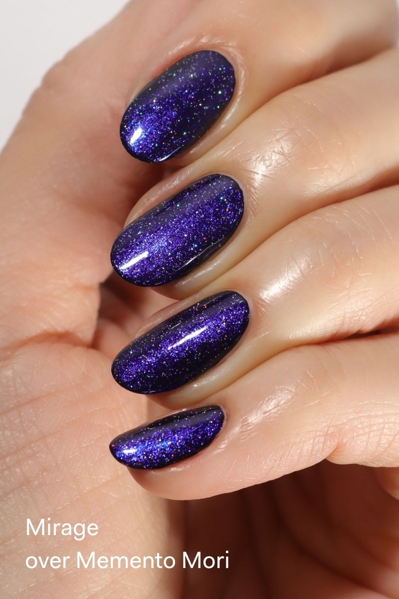 Blue Violet Aurora Shimmer Nail Polish Topper - Cirque Colors Mirage