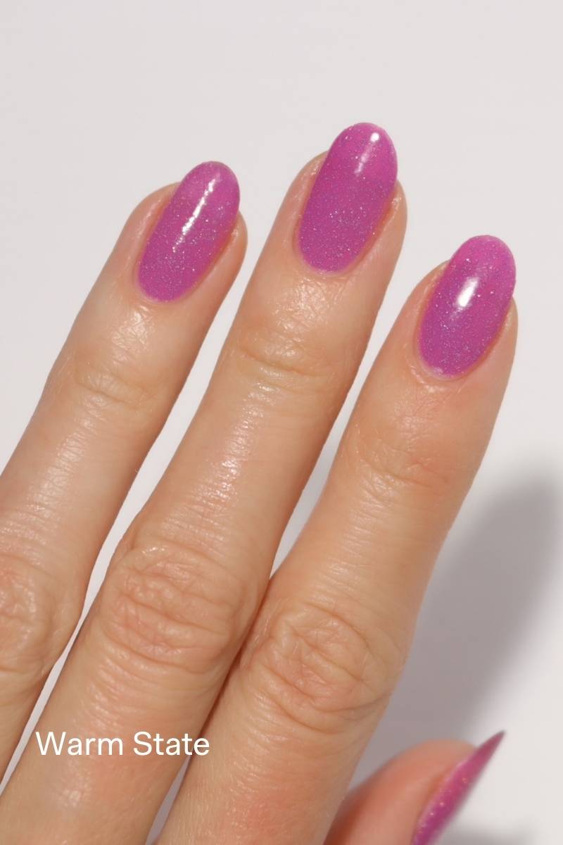 Purple Taupe to Orchid Pink Thermal Mood Color-Changing Nail
