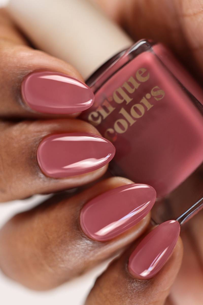 Pink Brown Jelly Nail Polish - Cirque Colors Rosewood Jelly