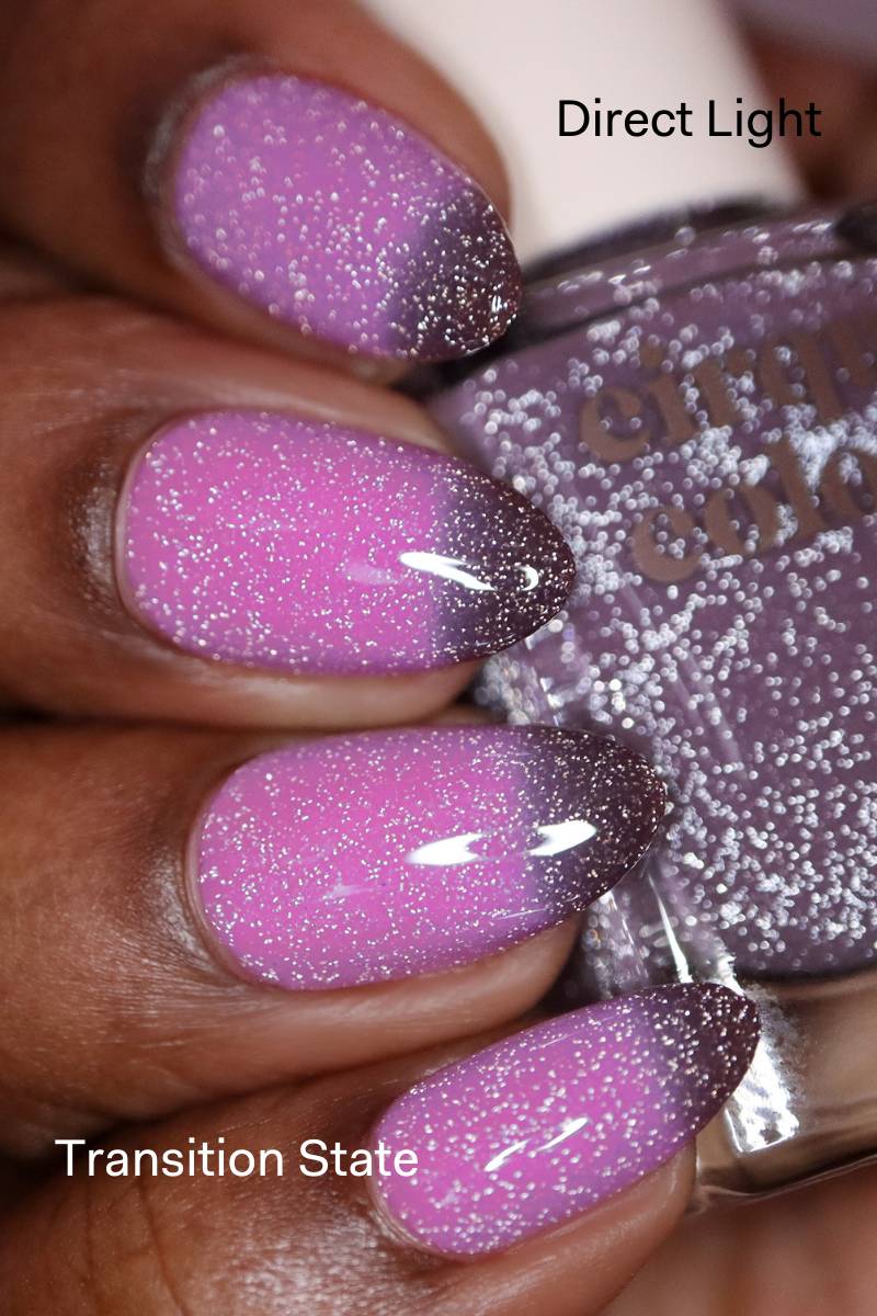 Purple Taupe to Orchid Pink Thermal Mood Color-Changing Nail