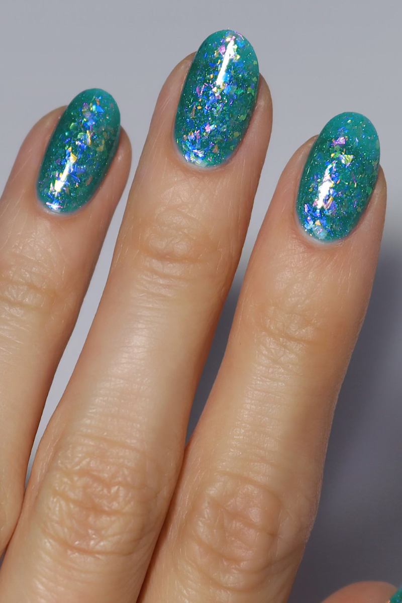 Teal Iridescent Nail Polish - Cirque Colors Tailfeather
