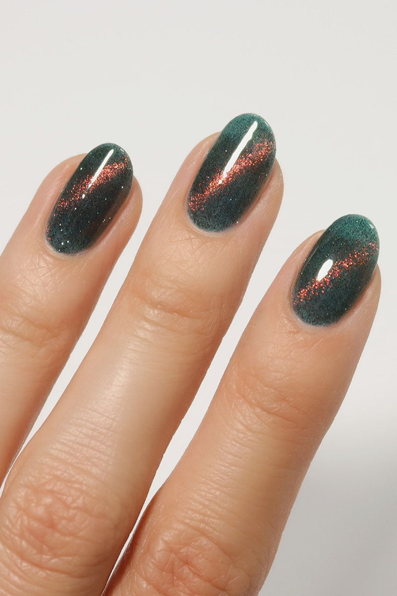Turquoise Nail Polish with Red Magnetic Pigment - Cirque Colors