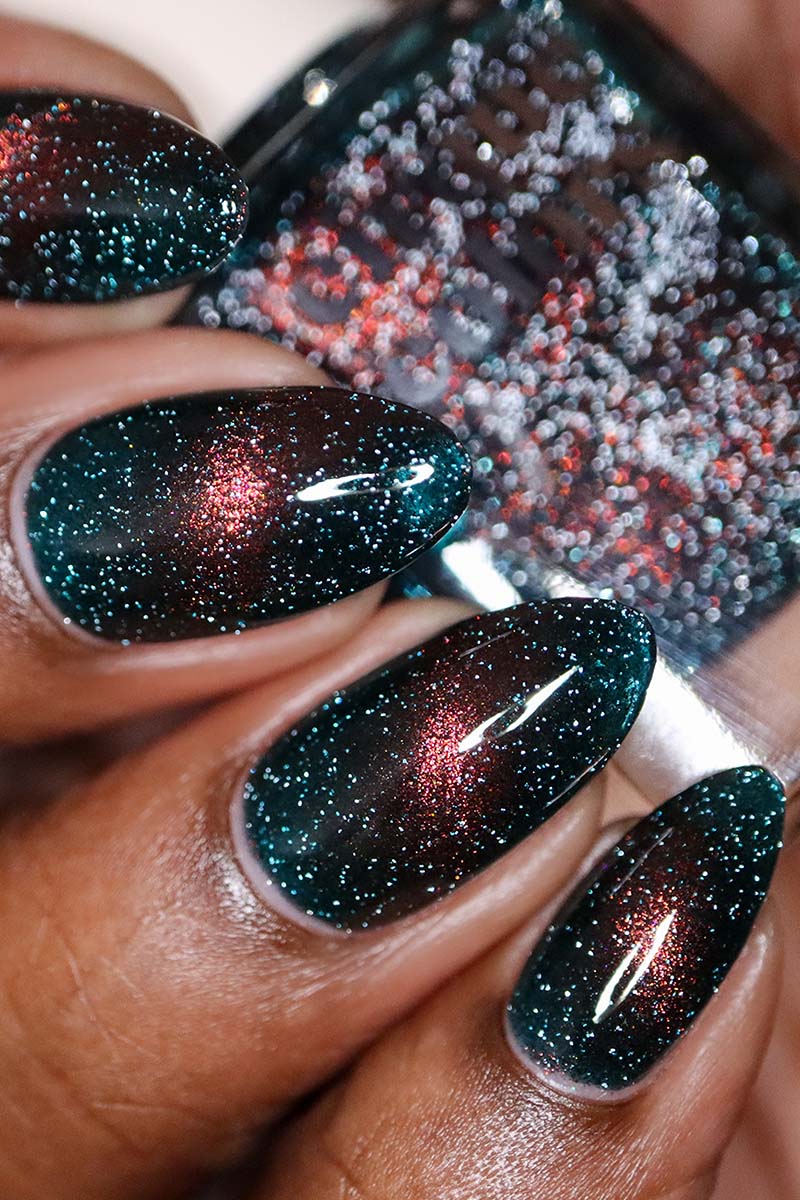 Turquoise Nail Polish with Red Magnetic Pigment - Cirque Colors