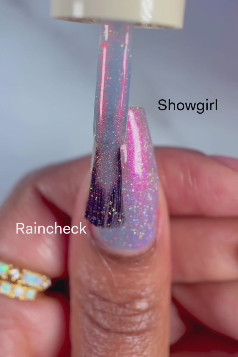 Blue Gray Shimmergraphic Nail Polish - Cirque Colors Raincheck