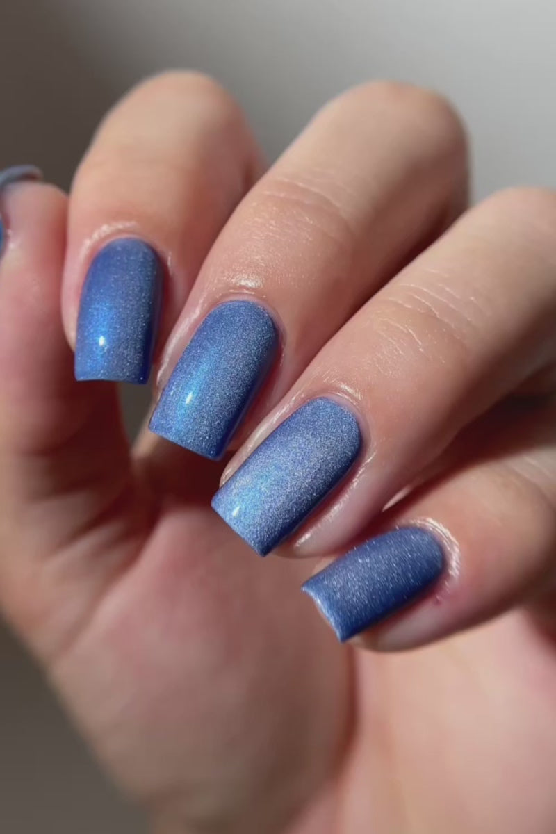 Cobalt Blue Magnetic Cat-Eye Nail Polish - Cirque Colors Puddle