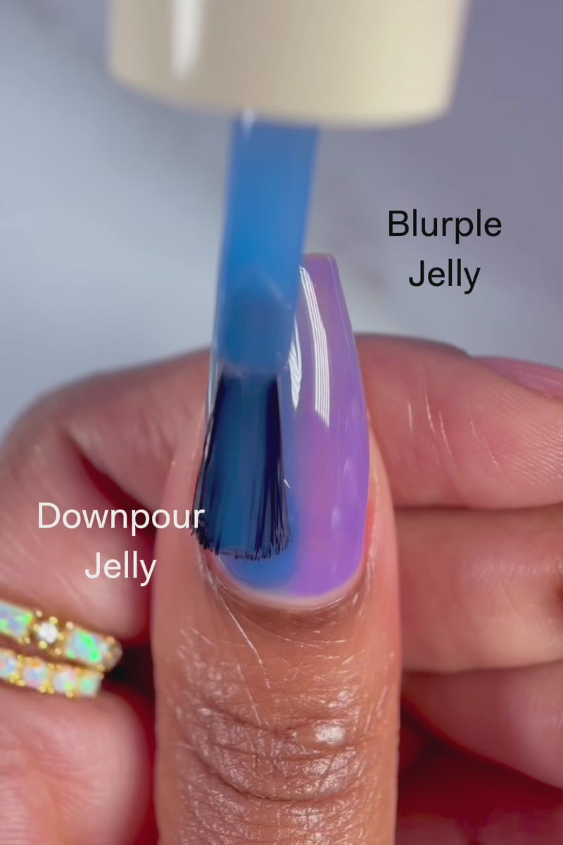 Blue Jelly Nail Polish - Cirque Colors Downpour Jelly