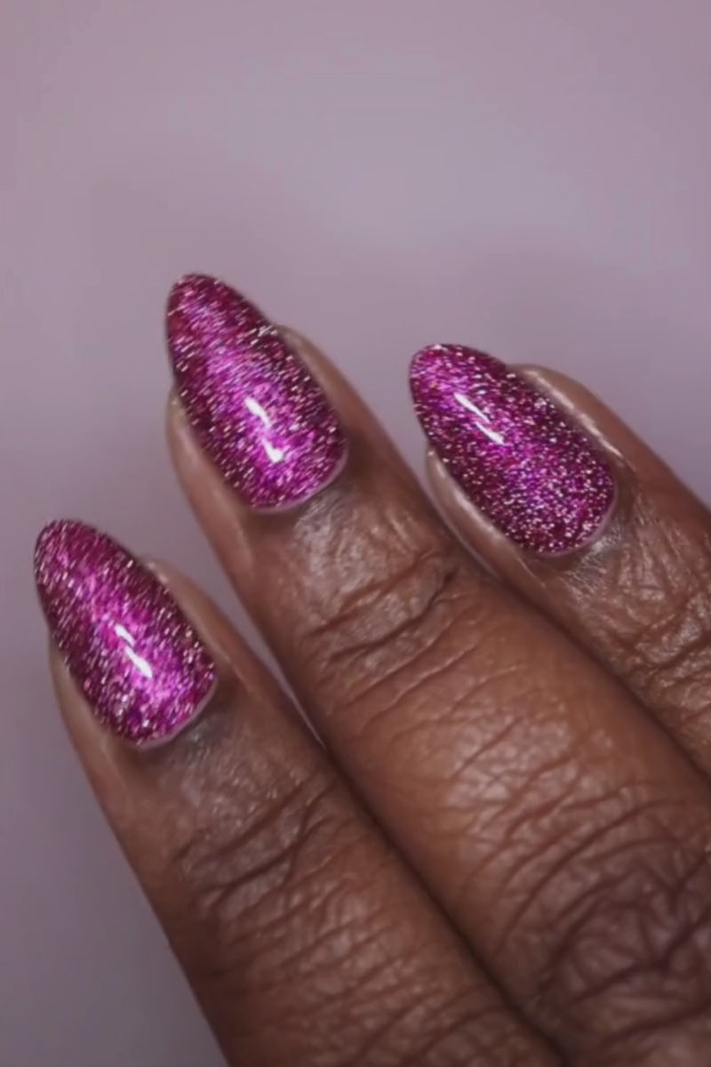 Red Spotlight Shimmer™ Nail Polish - Cirque Colors La Rougeanne