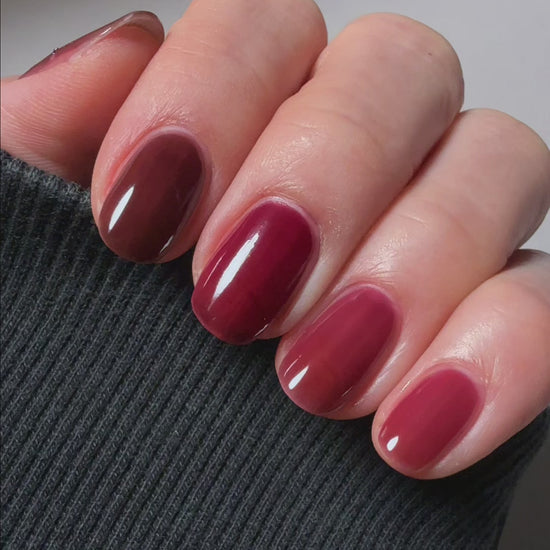 Dark red jelly nail polish comparisons