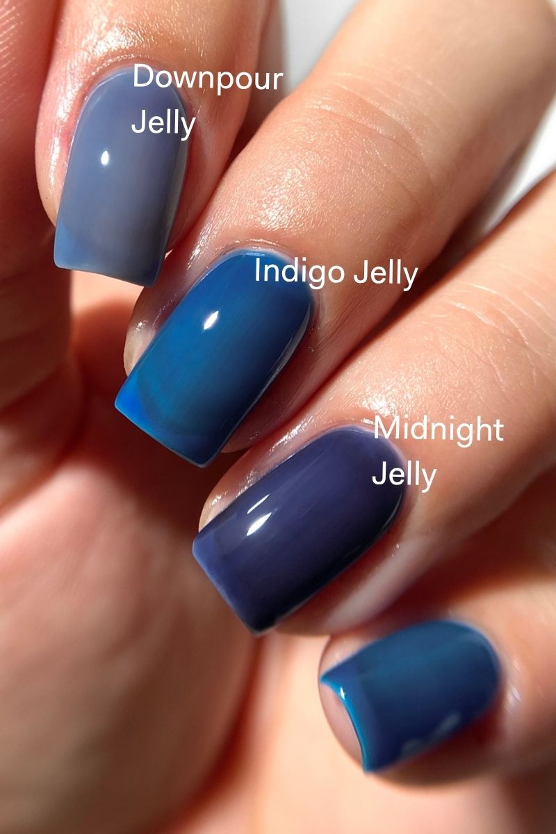 Blue Jelly Nail Polish - Cirque Colors Downpour Jelly