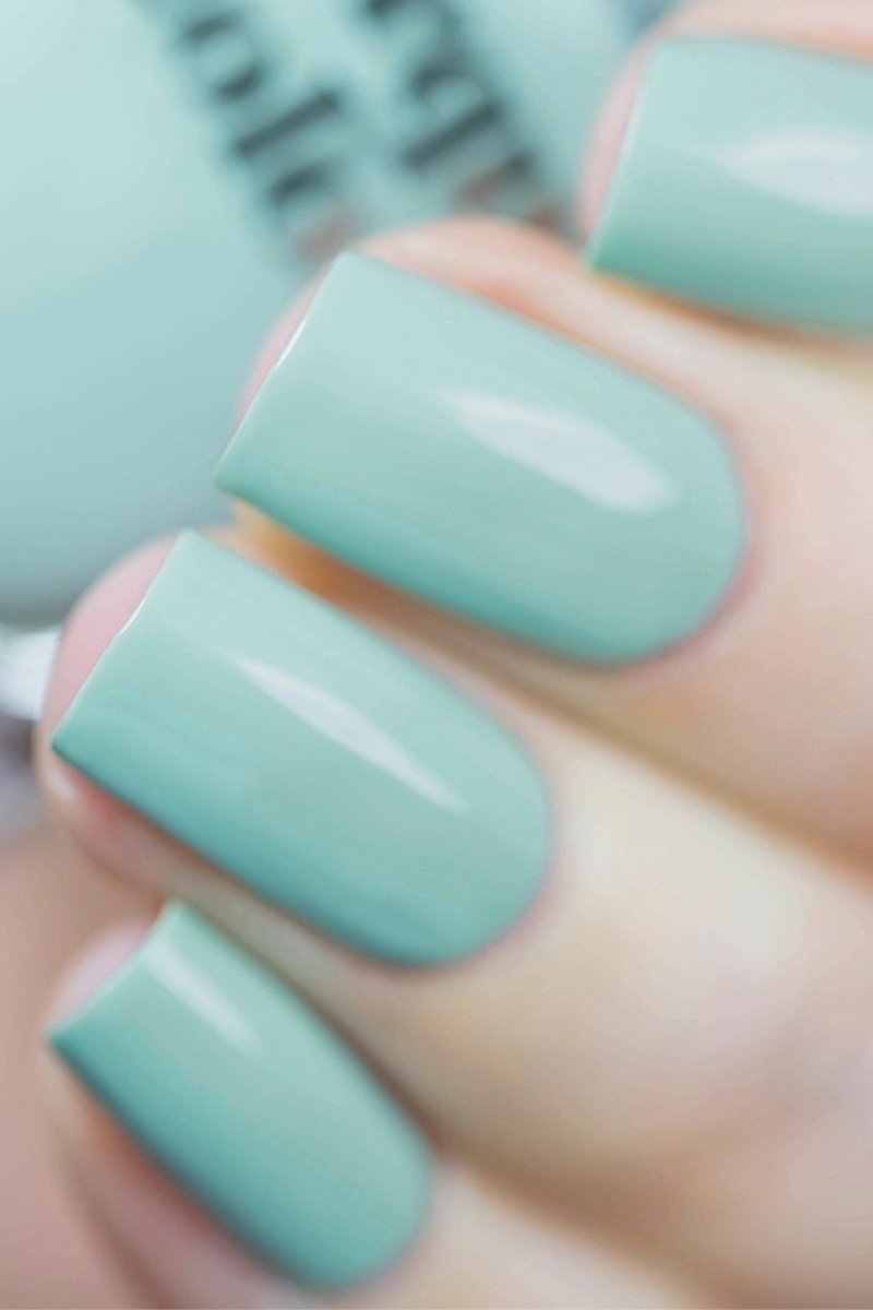 Light Mint Green Crème Nail Polish - Cirque Colors Key to Gramercy