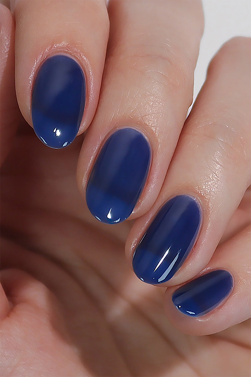 Dark Blue Jelly Nail Polish - Cirque Colors Midnight Jelly