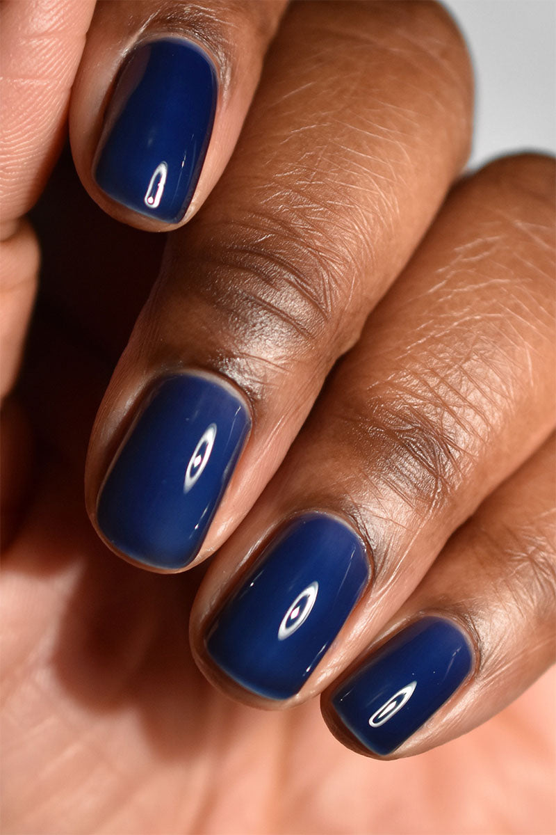 Dark Blue Jelly Nail Polish - Cirque Colors Midnight Jelly