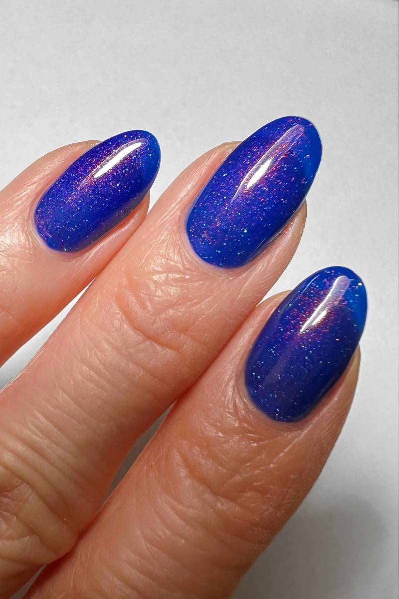 Cobalt Blue Unicorn Pee Shimmer Nail Polish - Cirque Colors