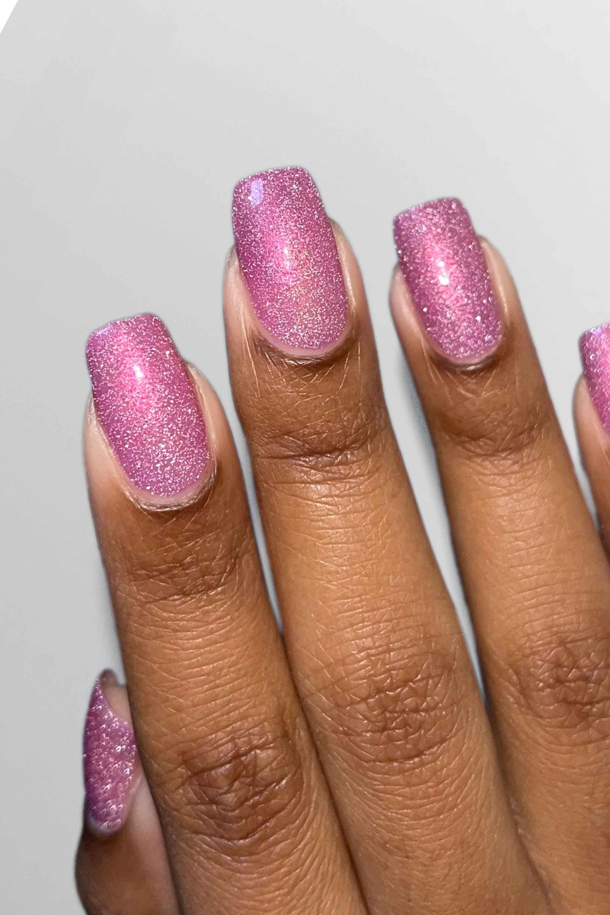 アンジェリックプリティ コットンキャンディー ピンク Pink Shimmer Flash Reflective Glitter Nail Polish - Cirque Colors
