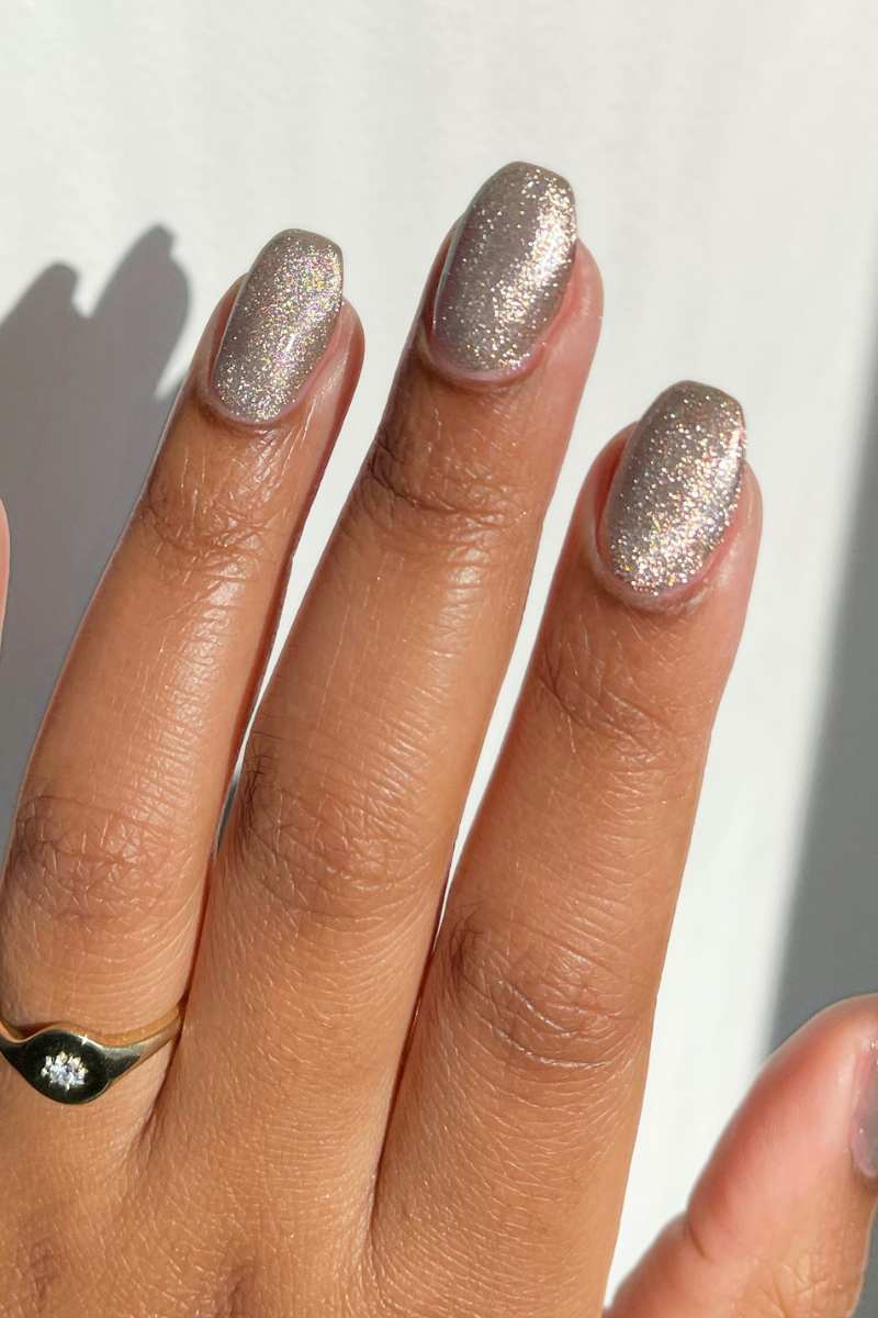 Cool-toned Taupe Brown Magnetic Nail Polish - Cirque Colors Halo