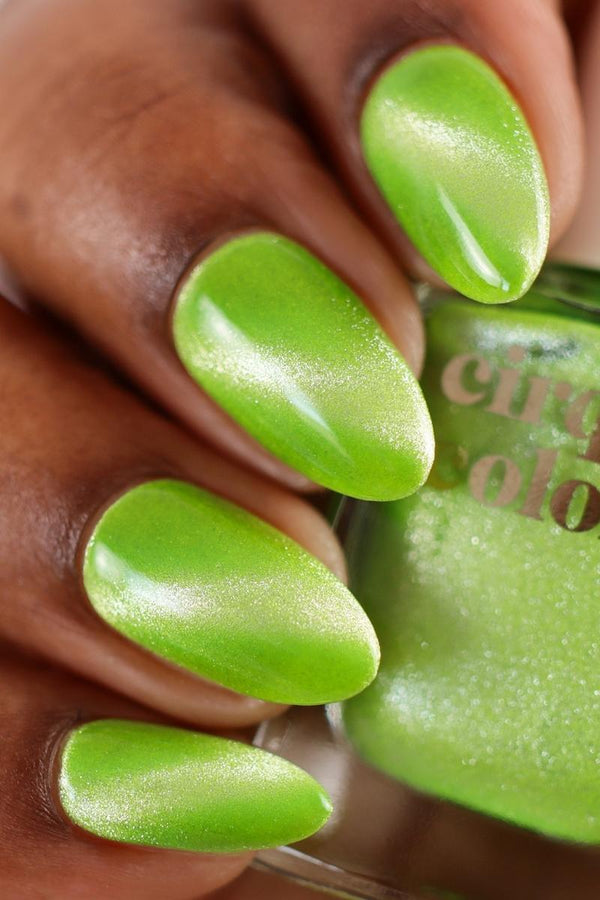 Bright Chartreuse Yellow Magnetic Nail Polish - Cirque Colors Maypole