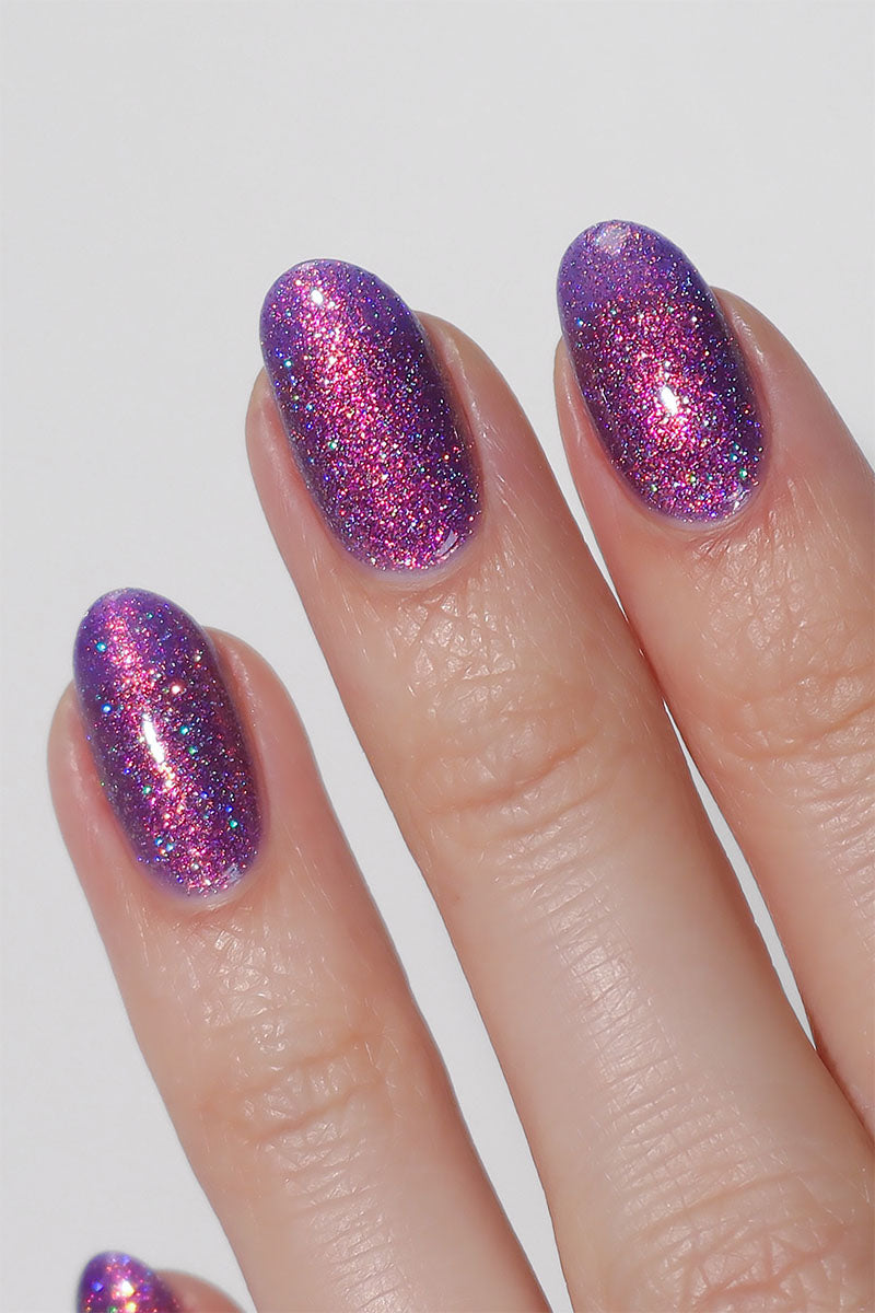 Purple Color-Shifting Shimmer Holographic Nail Polish - Cirque