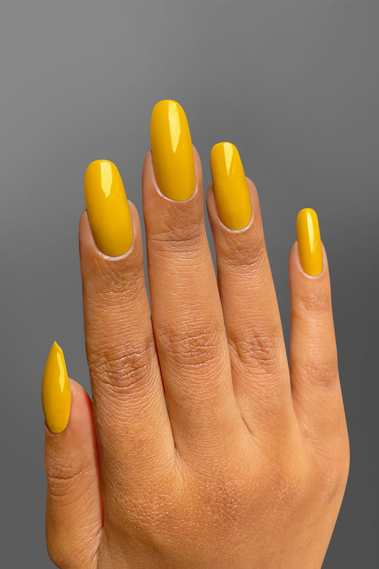 Female Hand Yellow Nail Design Long Stock Photo 1937664535 | Shutterstock