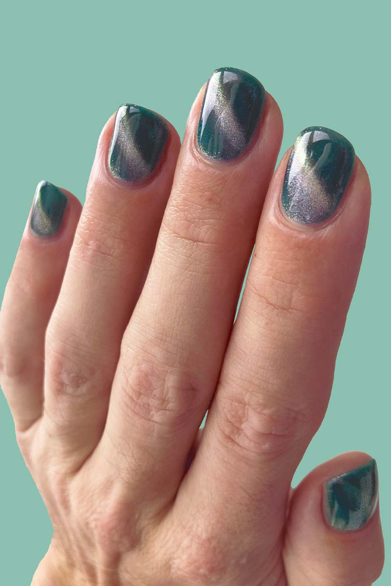 Teal Blue Magnetic Nail Polish - Cirque Colors Delphinus