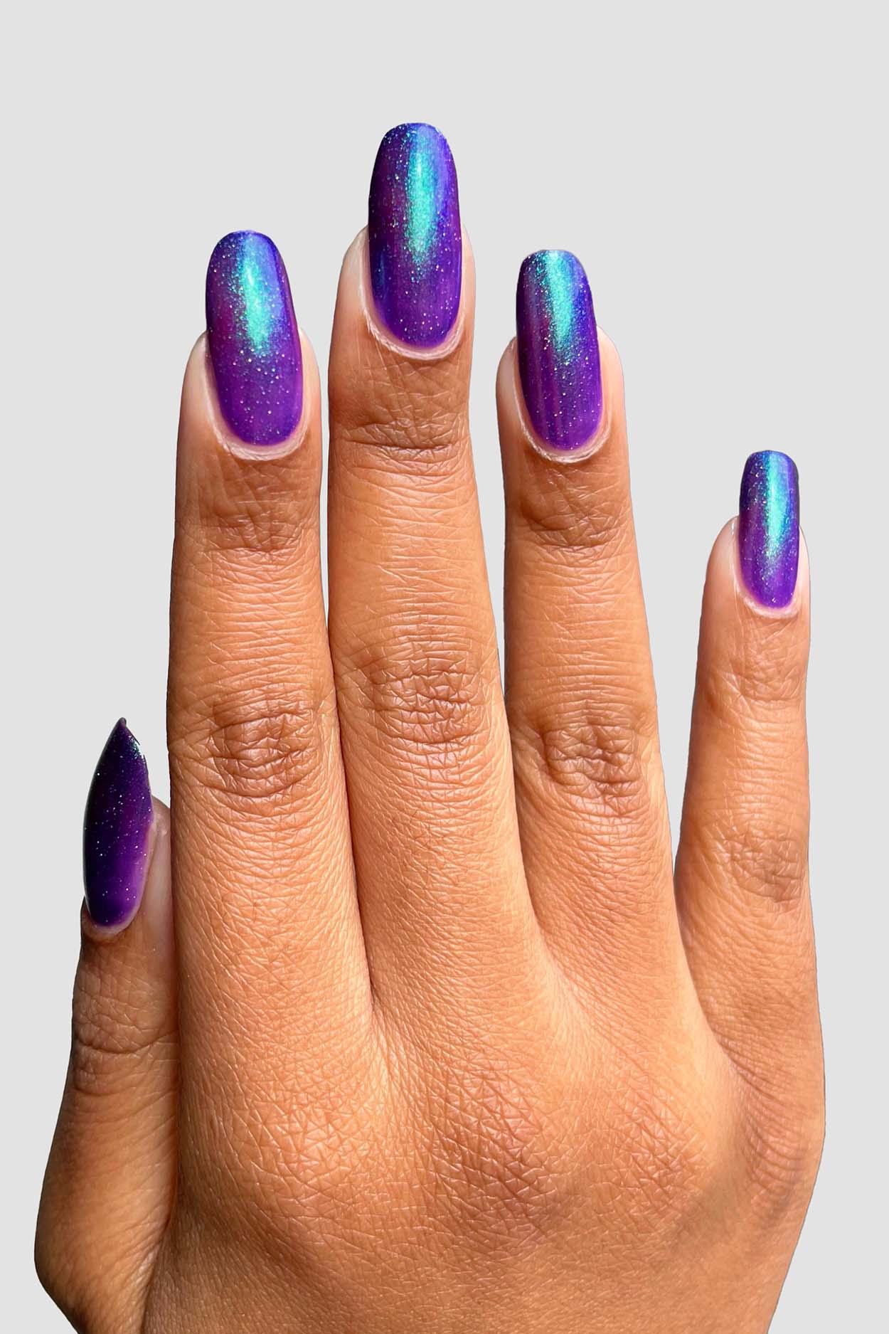 Blue Nail Polish with Color-Shifting Aurora Shimmer - Cirque