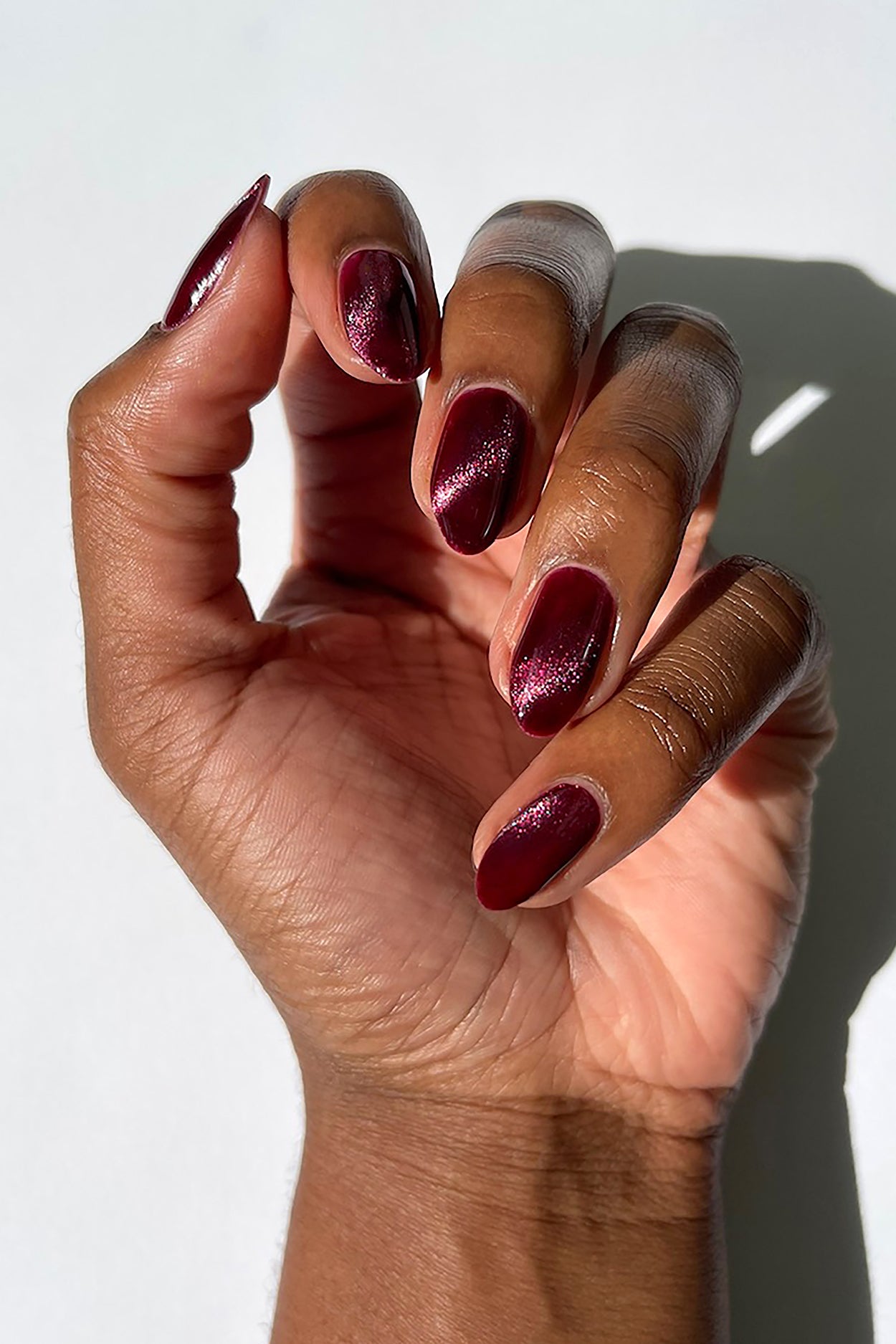 Dark Red Matte Long Tapered Shaped Press on Nails | eBay