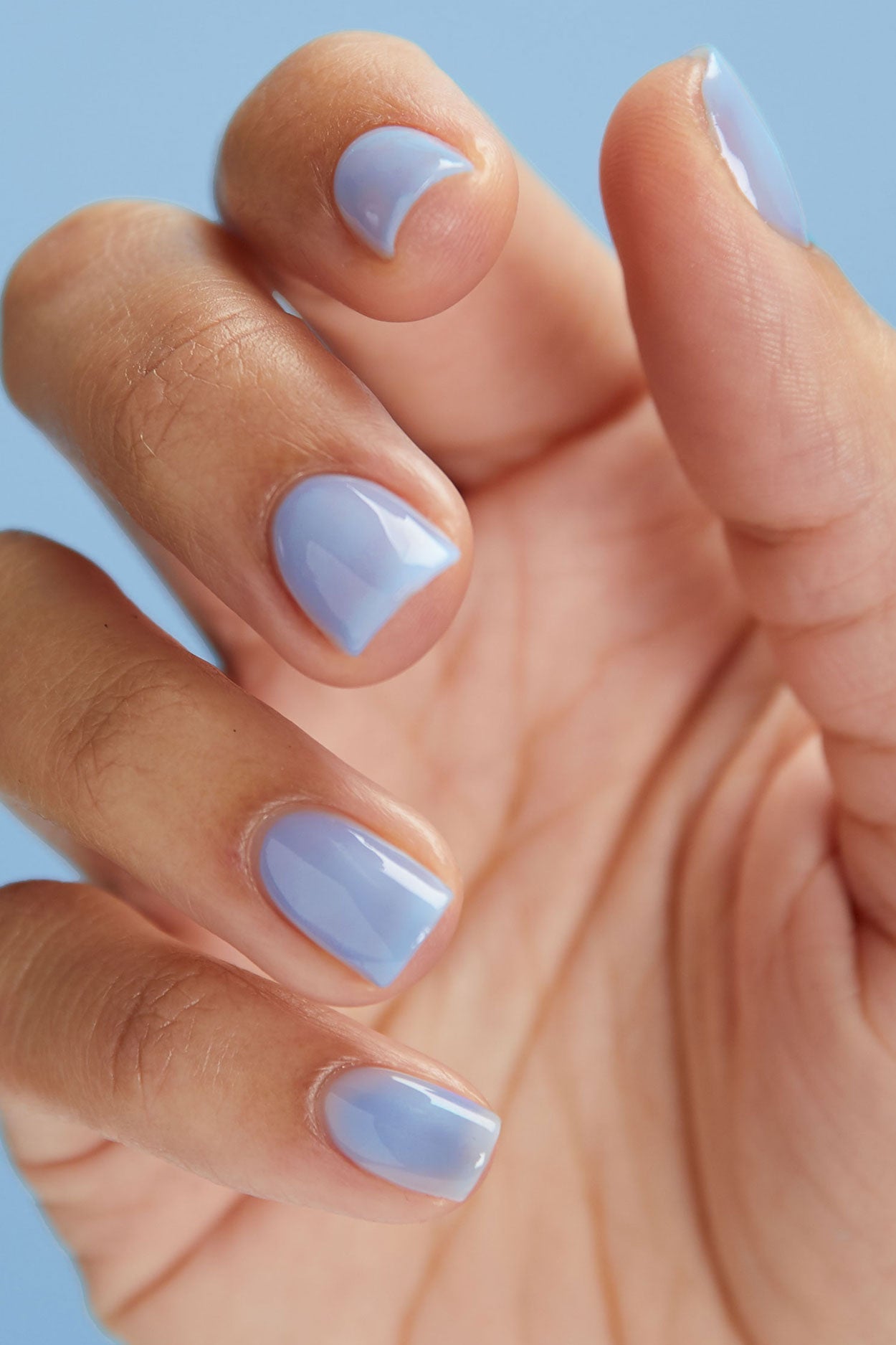 mooning - light blue gray nail polish & nail color - essie