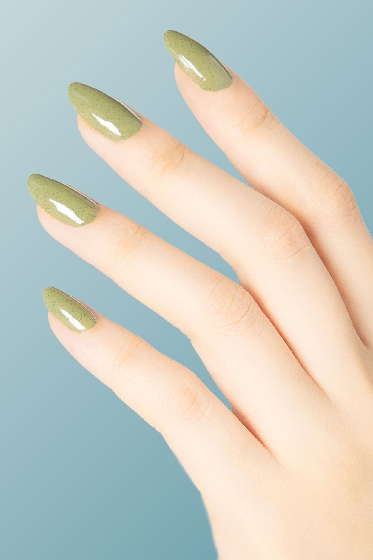 Pistachio | Nude Green White Swirl Nails
